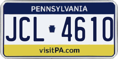 PA license plate JCL4610