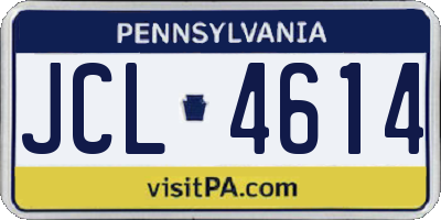 PA license plate JCL4614