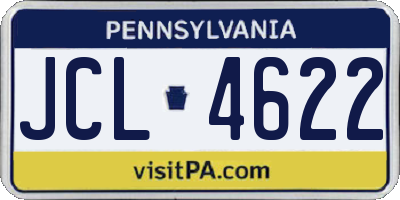 PA license plate JCL4622