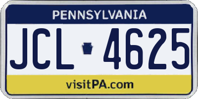 PA license plate JCL4625