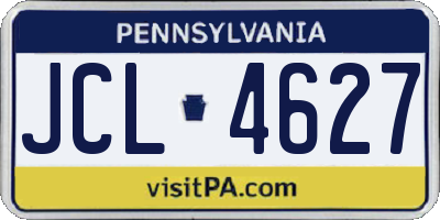 PA license plate JCL4627