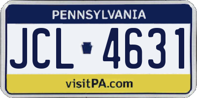 PA license plate JCL4631