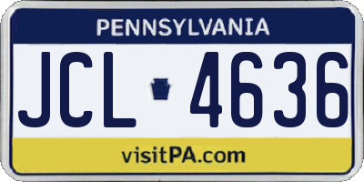 PA license plate JCL4636