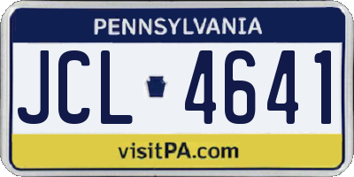 PA license plate JCL4641