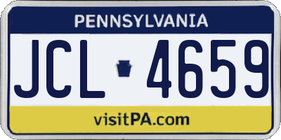 PA license plate JCL4659