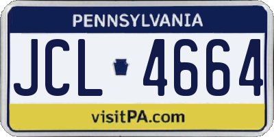 PA license plate JCL4664
