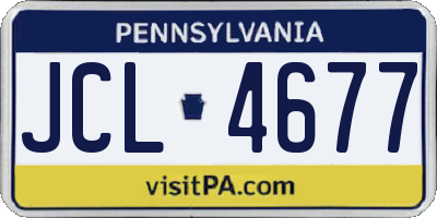 PA license plate JCL4677