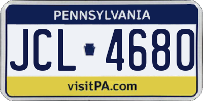 PA license plate JCL4680