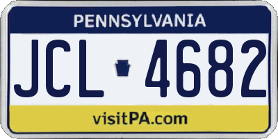PA license plate JCL4682