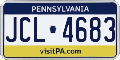 PA license plate JCL4683