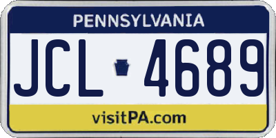 PA license plate JCL4689