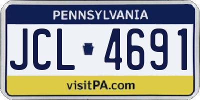 PA license plate JCL4691
