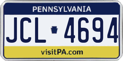PA license plate JCL4694