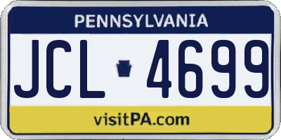 PA license plate JCL4699