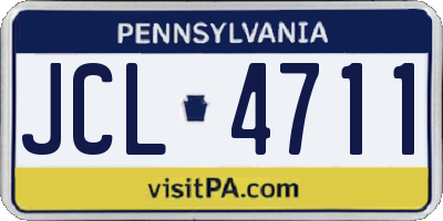 PA license plate JCL4711