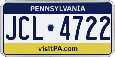 PA license plate JCL4722