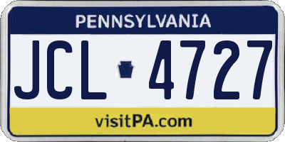 PA license plate JCL4727