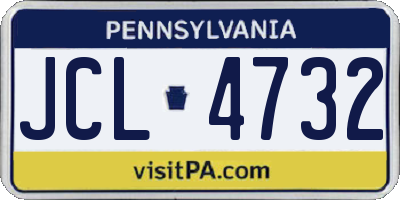 PA license plate JCL4732