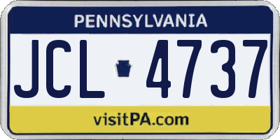 PA license plate JCL4737