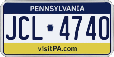 PA license plate JCL4740