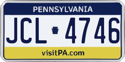PA license plate JCL4746