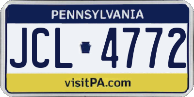 PA license plate JCL4772