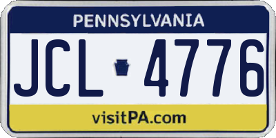 PA license plate JCL4776