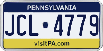 PA license plate JCL4779