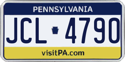 PA license plate JCL4790