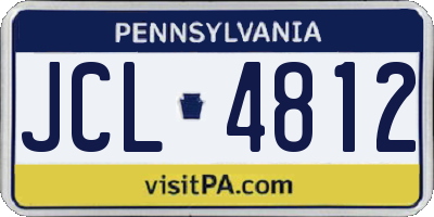 PA license plate JCL4812
