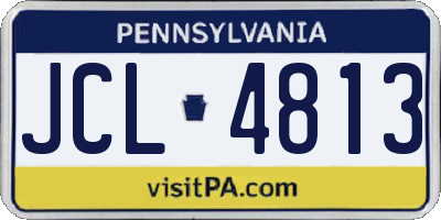 PA license plate JCL4813