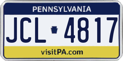 PA license plate JCL4817
