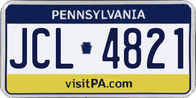 PA license plate JCL4821