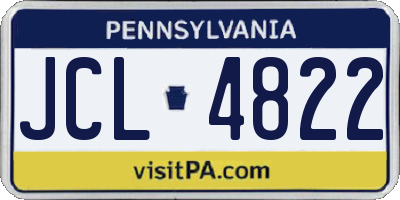 PA license plate JCL4822