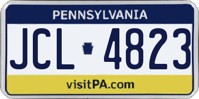 PA license plate JCL4823