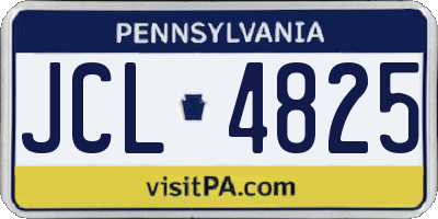 PA license plate JCL4825