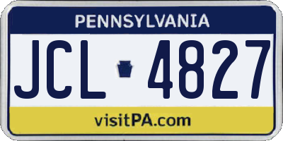 PA license plate JCL4827