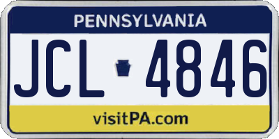 PA license plate JCL4846
