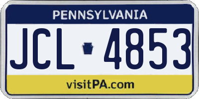 PA license plate JCL4853
