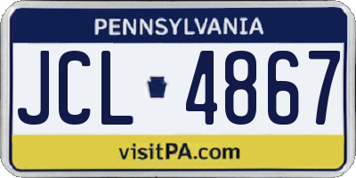 PA license plate JCL4867