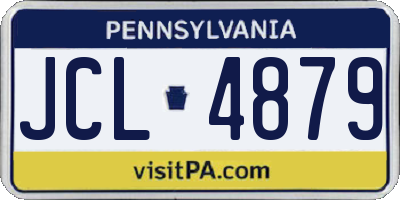 PA license plate JCL4879