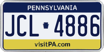 PA license plate JCL4886