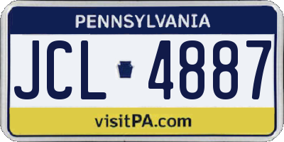 PA license plate JCL4887