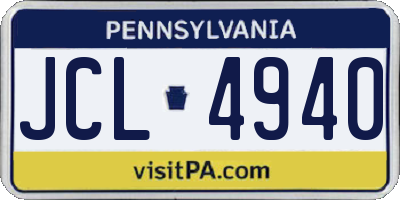PA license plate JCL4940