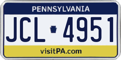 PA license plate JCL4951
