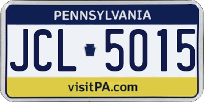 PA license plate JCL5015