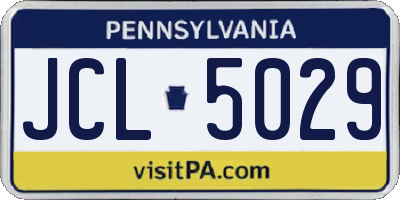 PA license plate JCL5029