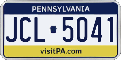 PA license plate JCL5041