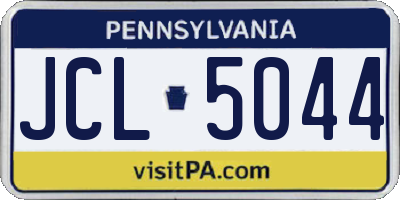 PA license plate JCL5044