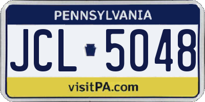 PA license plate JCL5048